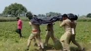 UP Shocker: औरैया में नाबालिग लड़की का निर्वस्‍त्र अवस्था में शव बरामद, पुलिस बॉडी लेकर भागती नजर आई- Video